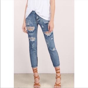 𝅺tobi Harper Marina Distressed Skinny Jeans 27